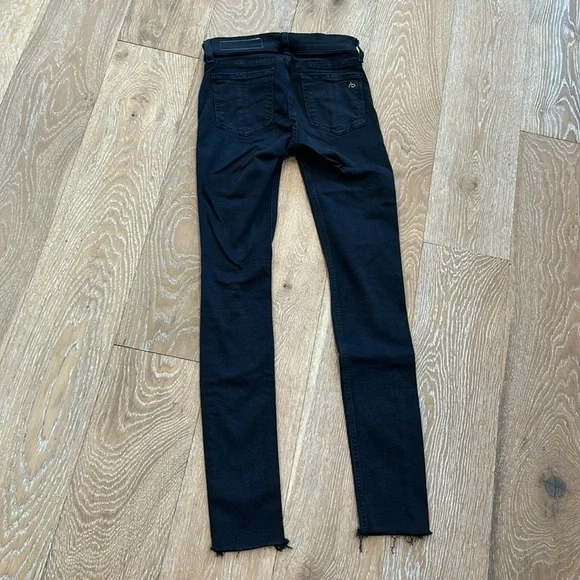 Rag & bone Distressed Black Legging Skinny Jeans - Picture 10 of 12